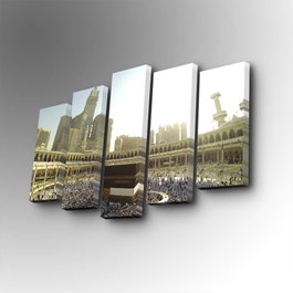 Wallity Cuadro Decorativo en Lienzo de 5 Piezas 5PUC-103 Multicolor